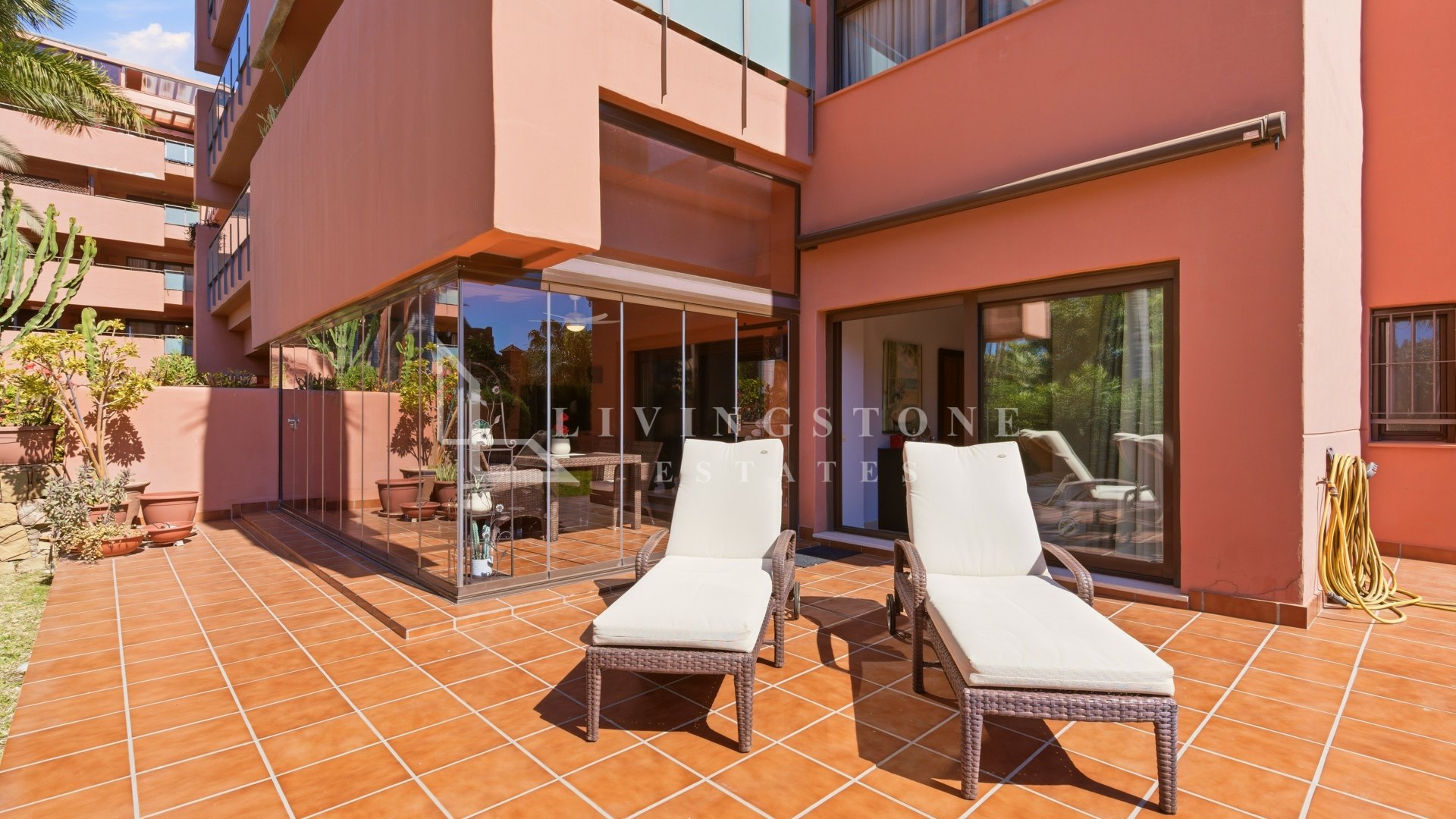 Elegant Ground Floor Apartment with Private Garden in Las Salinas.