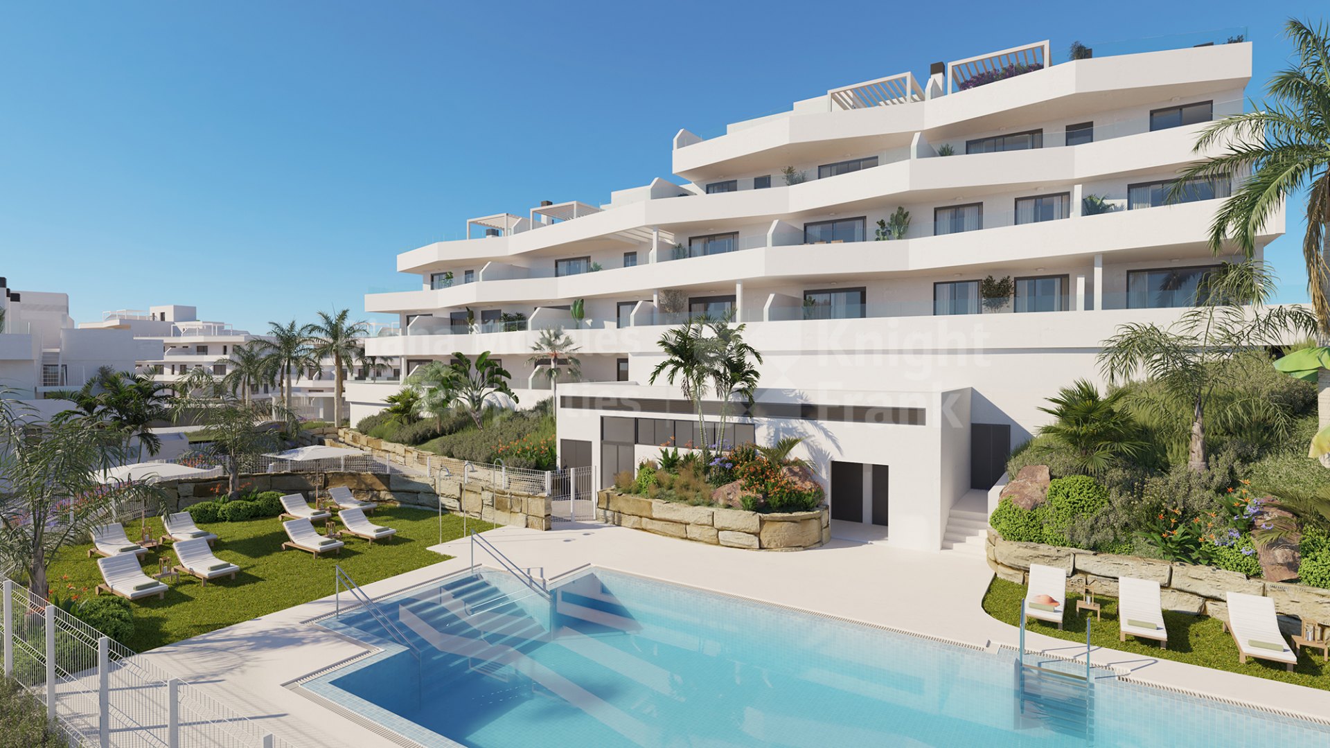 Complejo elegante de 40 apartamentos con vistas al mar en Estepona Oeste