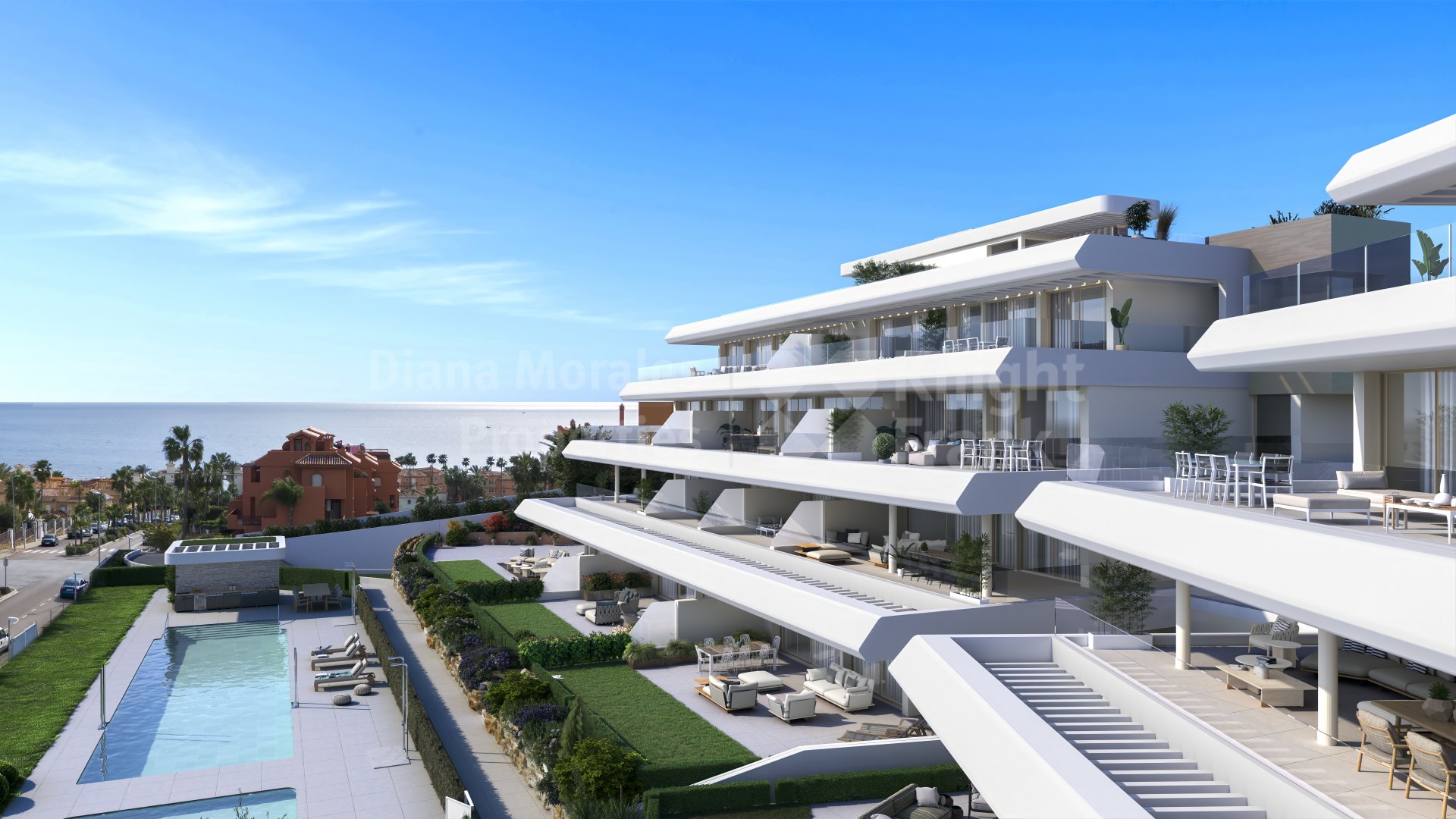 Complexe de 24 unités à 550 mètres de la plage, à l'ouest d'Estepona