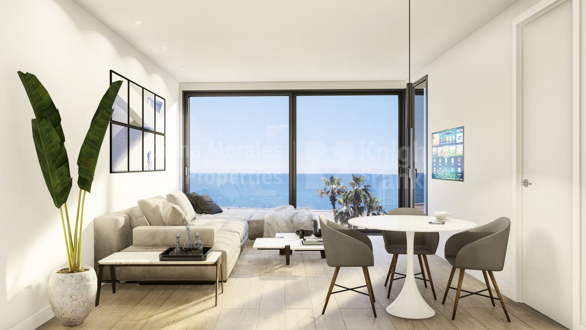 Estepona, Apartamento en primera línea de playa con vistas al mar