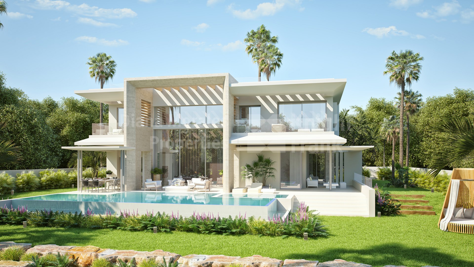 Palo Alto, Villa de lujo de 4 dormitorios con piscina y vistas al mar