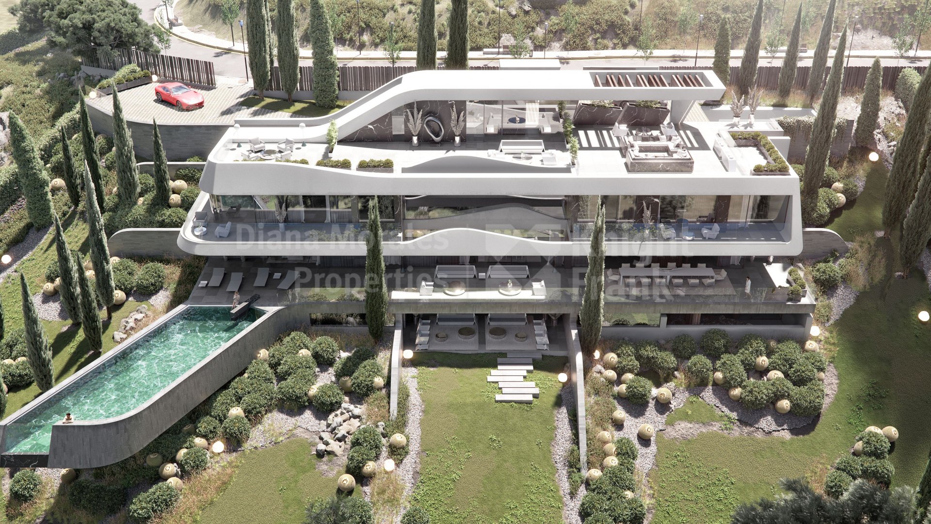 Real de La Quinta, Schlüsselfertiges Projekt einer Ultra-Design-Villa mit unschlagbarem Ausblick