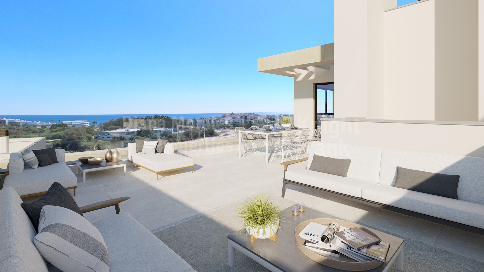 Arroyo de Enmedio, Southeast facing penthouse in complex under construction in west of Estepona