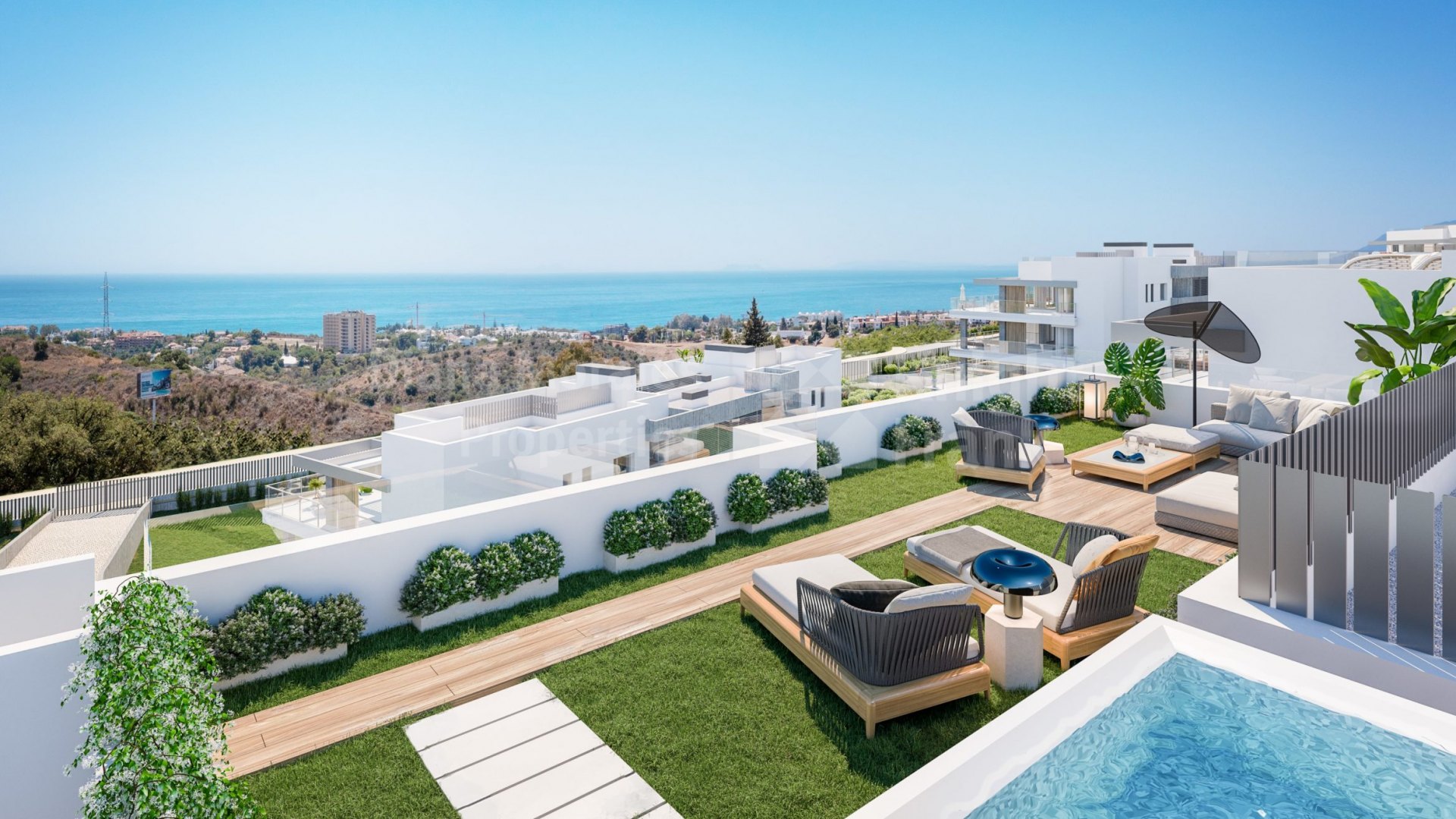 Los Altos de los Monteros, Drei-Zimmer-Wohnung im Erdgeschoss mit privatem Pool in Ost-Marbella