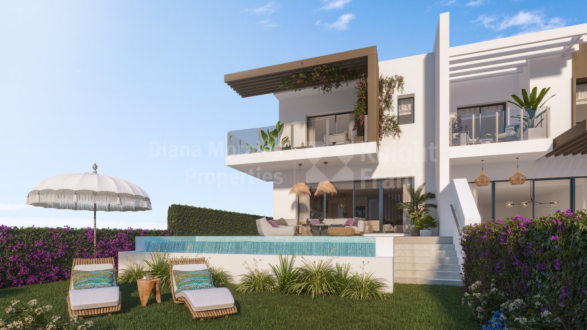 El Chaparral, New 3-bedroom townhouse next to the golf course with sea views