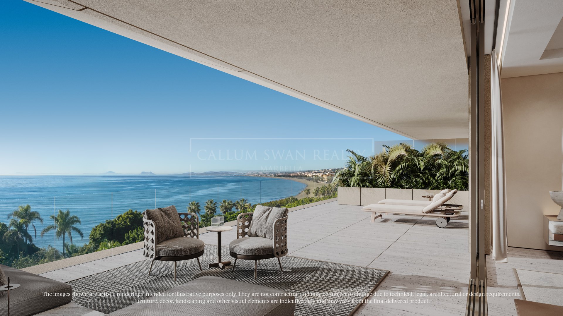Three-Bedroom Beachfront Duplex Penthouse in Estepona