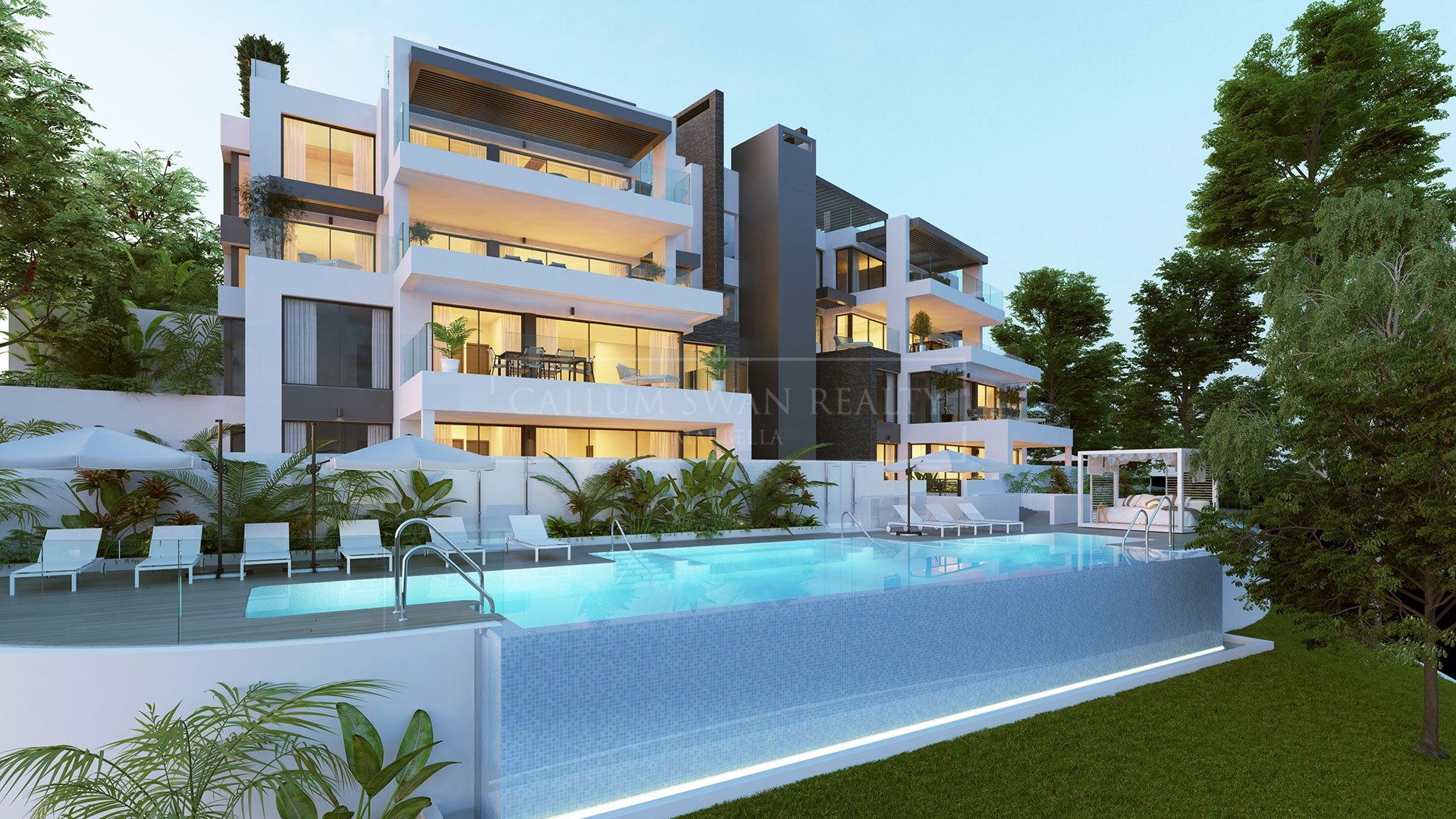 Luxury apartment with panoramic sea views in Benahavis.