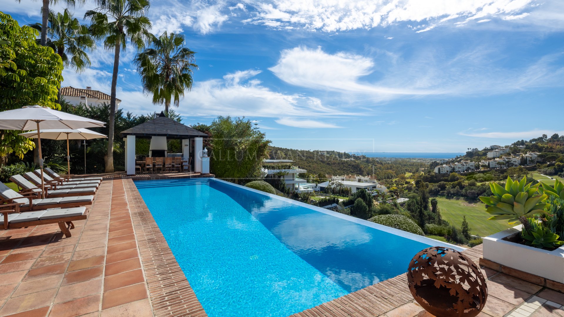 Villa con impresionantes vistas al golf y al mar en La Quinta