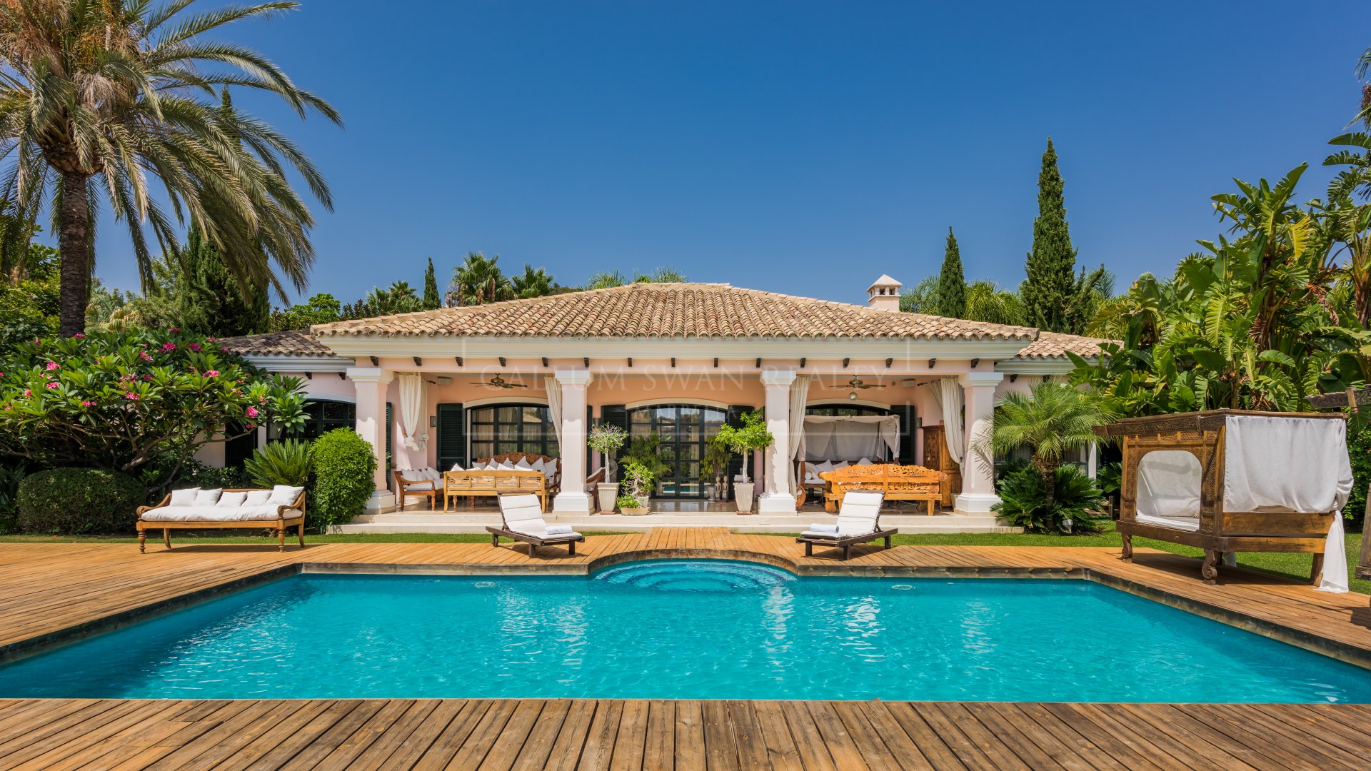 Elegant luxury family villa in Classic Andalusian style within a gated community