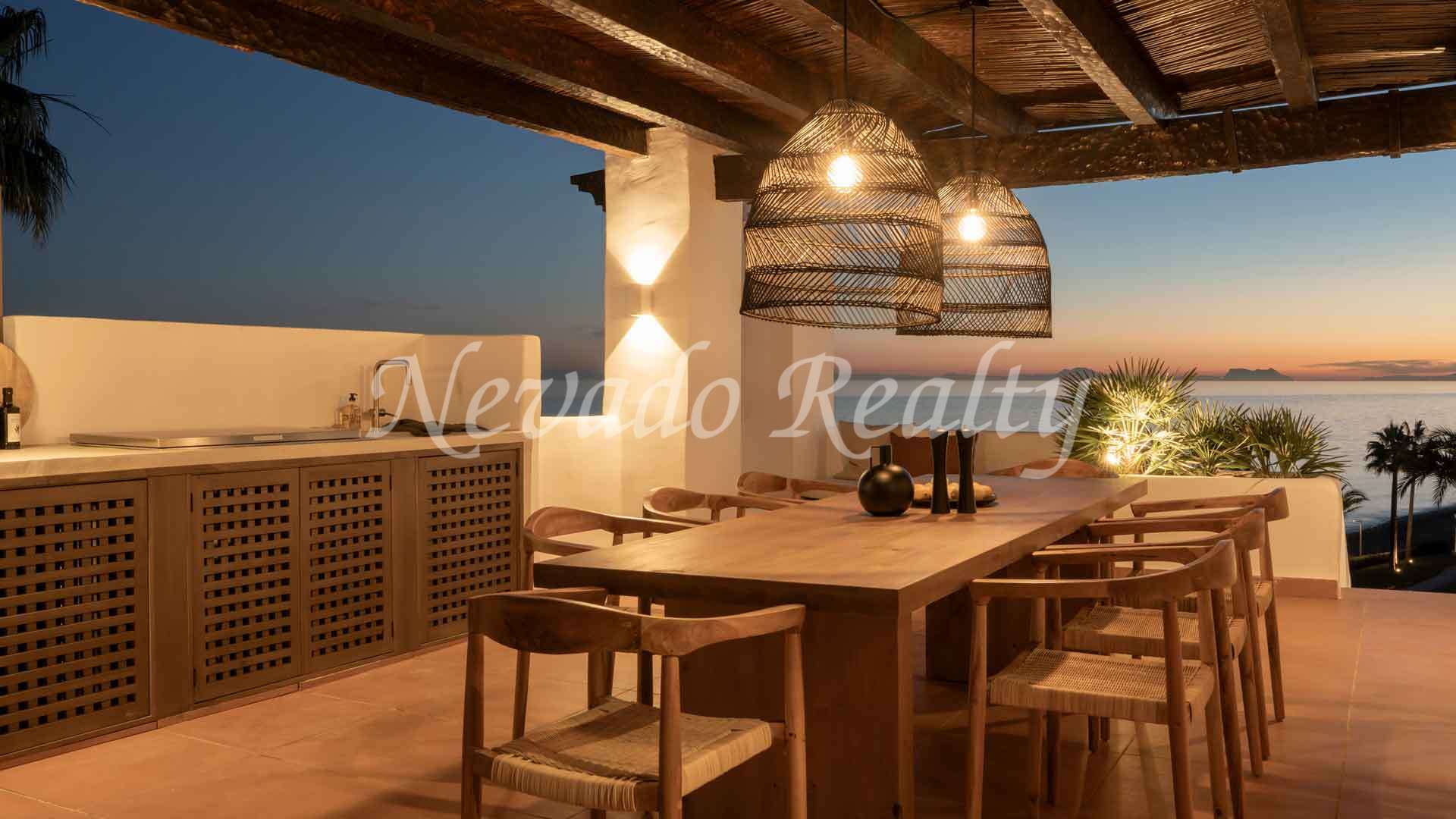 Front line beach penthouse in Estepona for sale