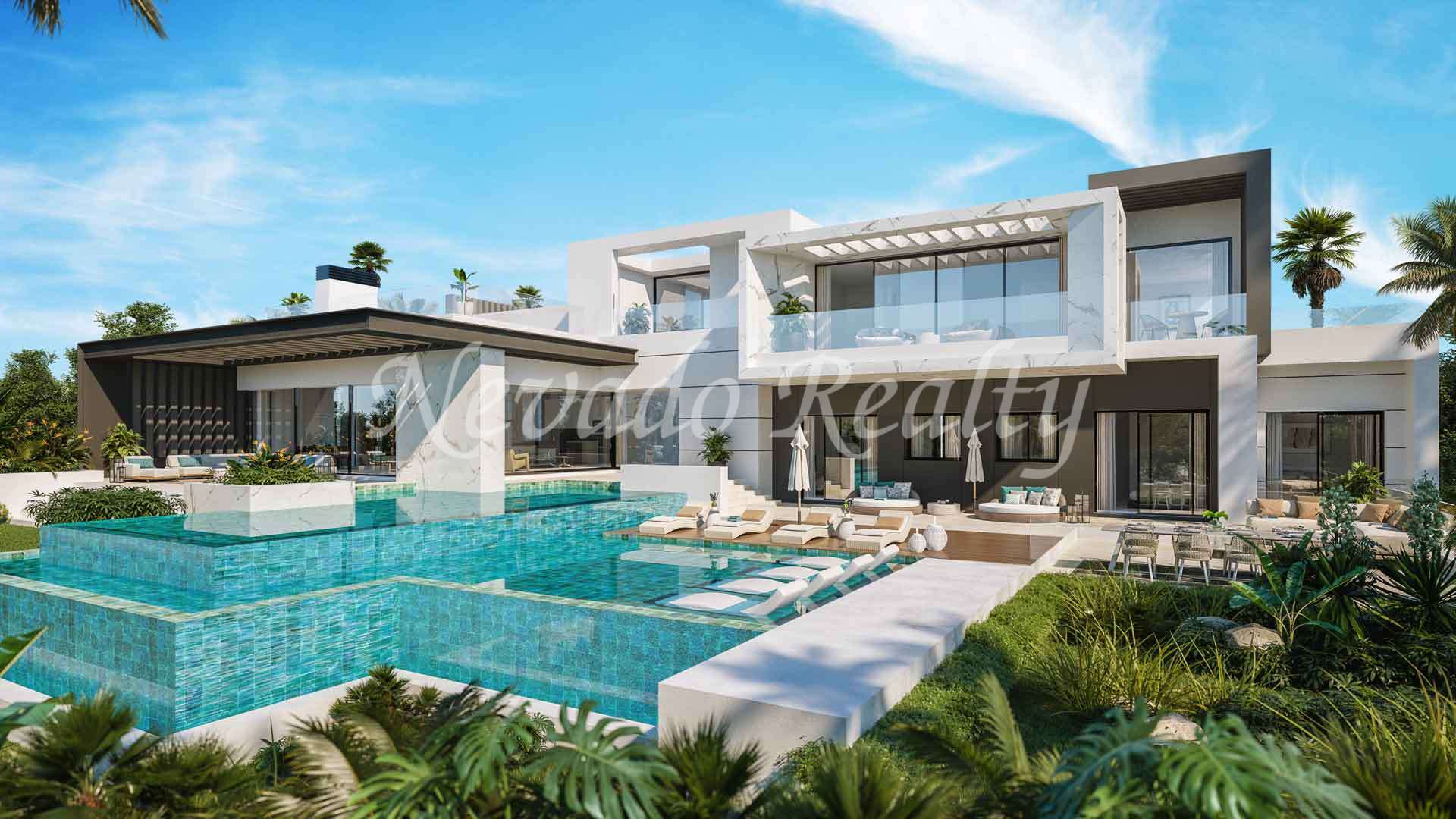 Project of a villa in El Paraiso with sea views for sale, Benahavis