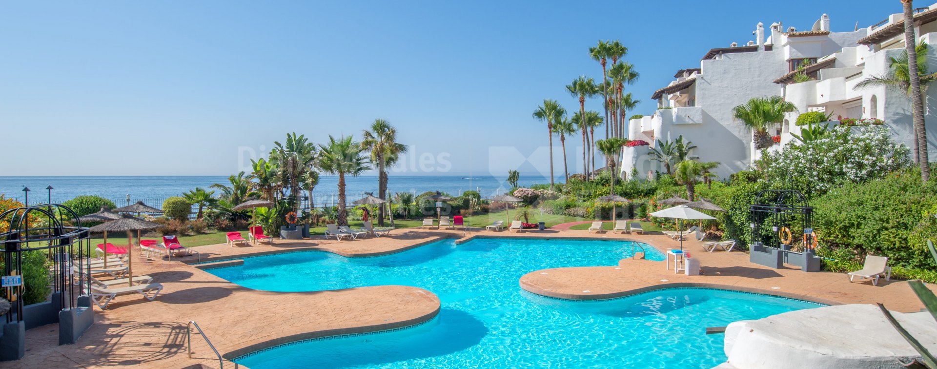 Ventura del Mar, Appartement avec jardin sur la plage à côté de Puerto Banús