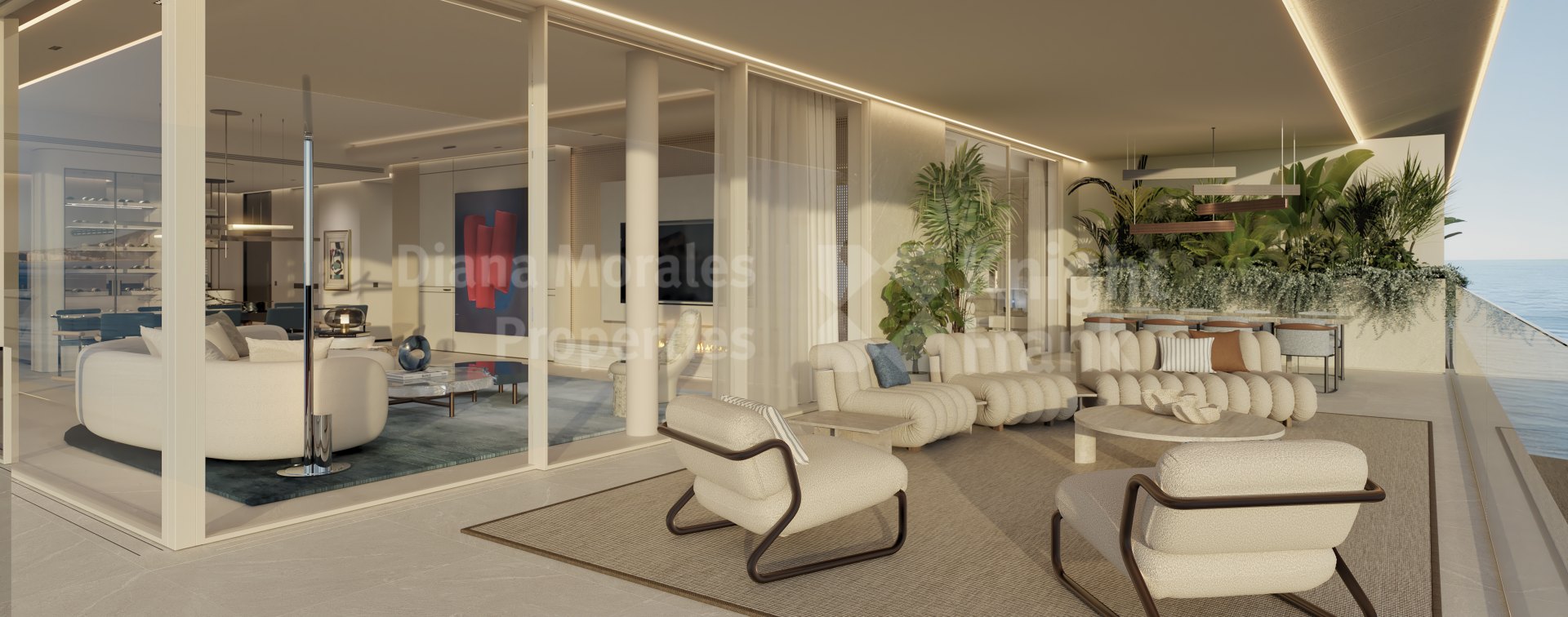 Estepona, Elegant three-bedroompenthouse in a twenty-unit seaside complex
