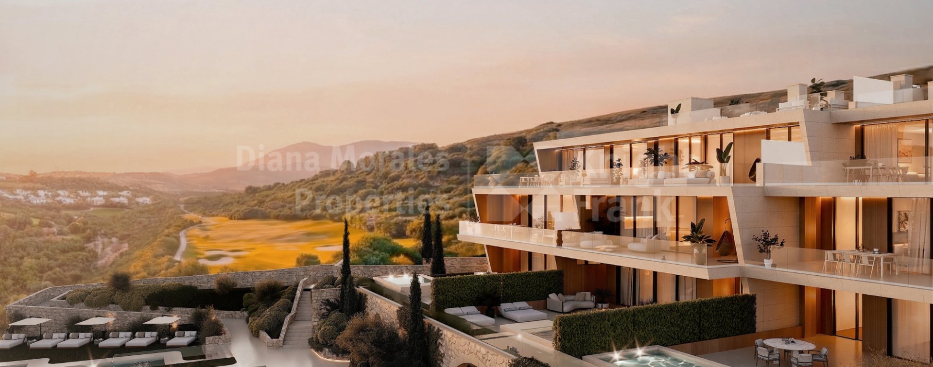 Penthouse mit 2 Schlafzimmern in einer Wohnanlage in Finca Cortesín.