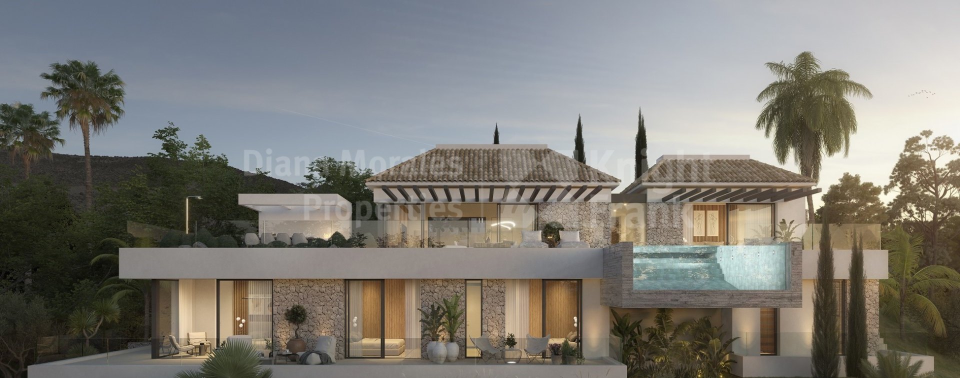 Four-bedroom two-level villa with golf views in La Cala Golf Resort