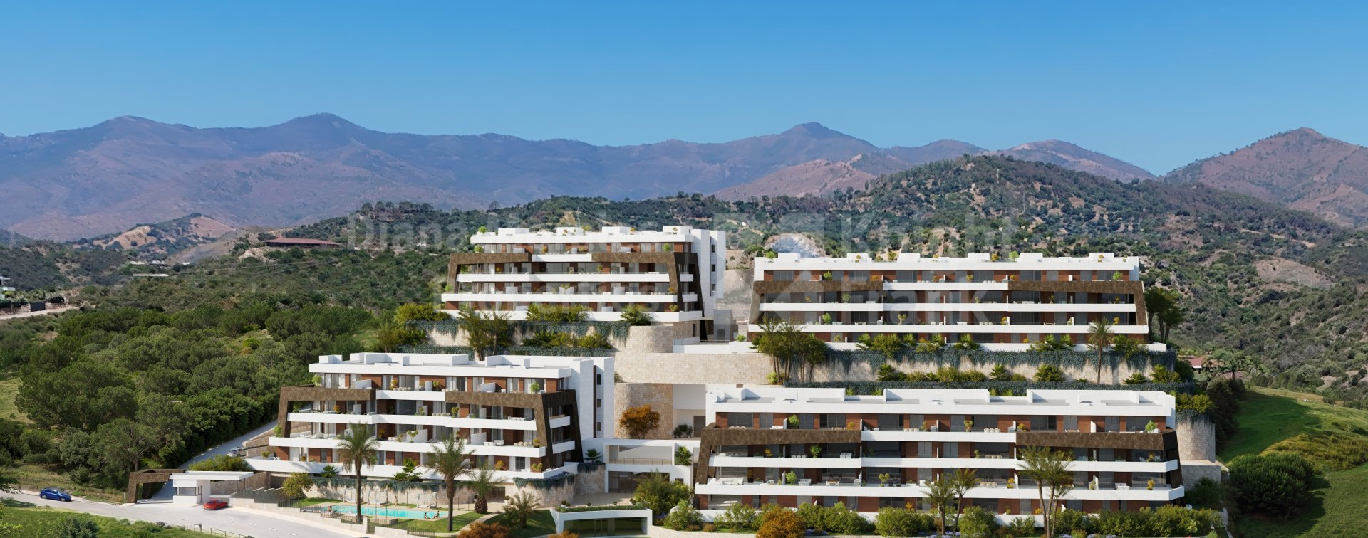 Estepona Este, Ático de 3 dormitorios en esquina en complejo en la Nueva Milla de Oro