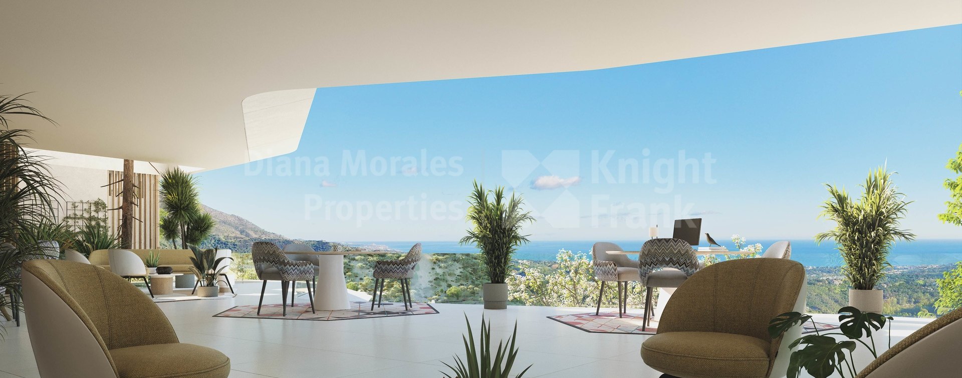 Ático de 3 dormitorios con solárium y vistas al mar en Real de la Quinta