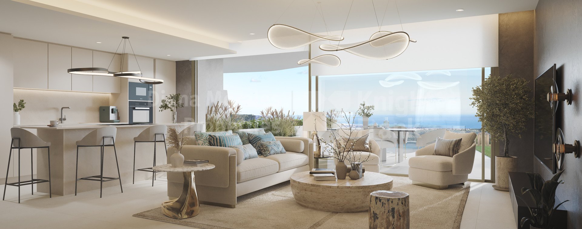 Three-bedroom penthouse with solarium and sea views in Real de la Quinta