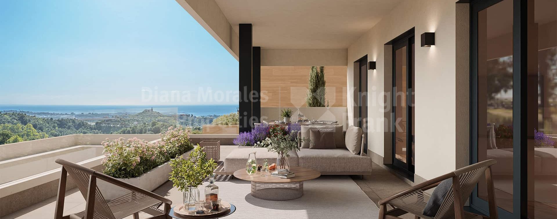 Los Altos de los Monteros, Apartamento en planta baja de dos dormitorios con vistas al mar en Marbella Este