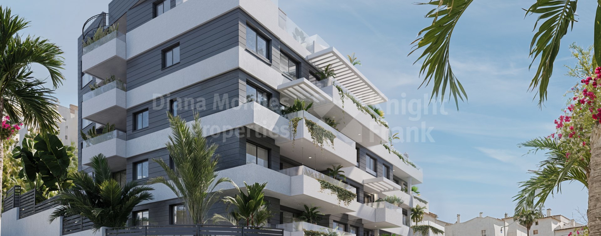 Estepona Ciudad, Apartamento de dos dormitorios en primera planta en un complejo boutique en Estepona