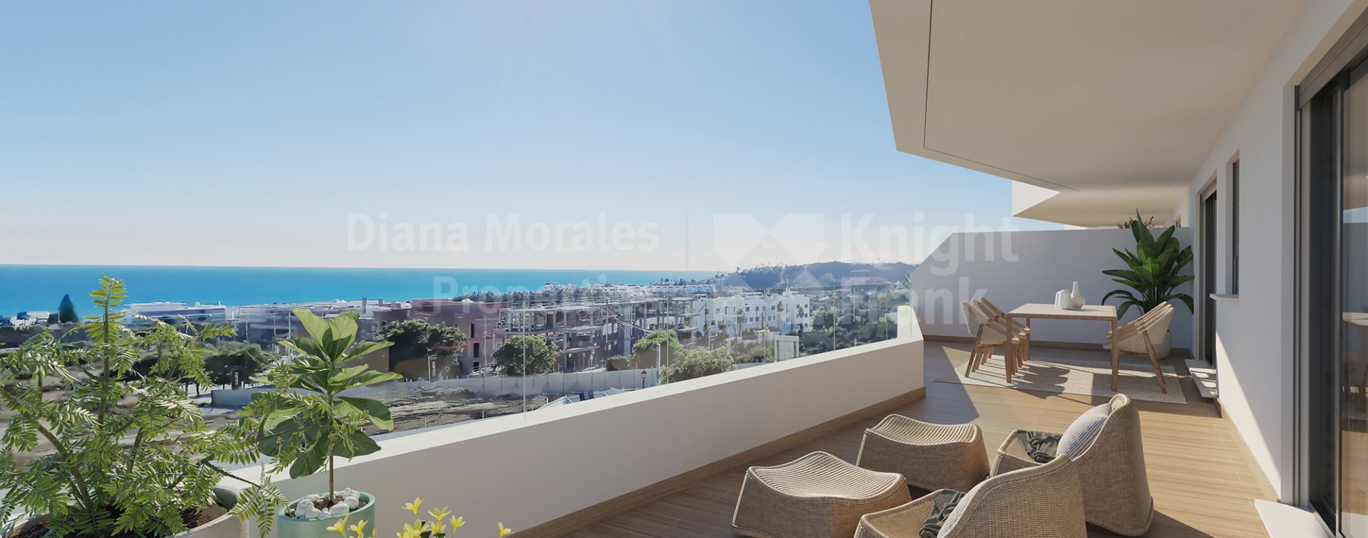 Estepona Westen, Erste Etage Wohnung in einem v40 Einheiten Komplex in West-Estepona