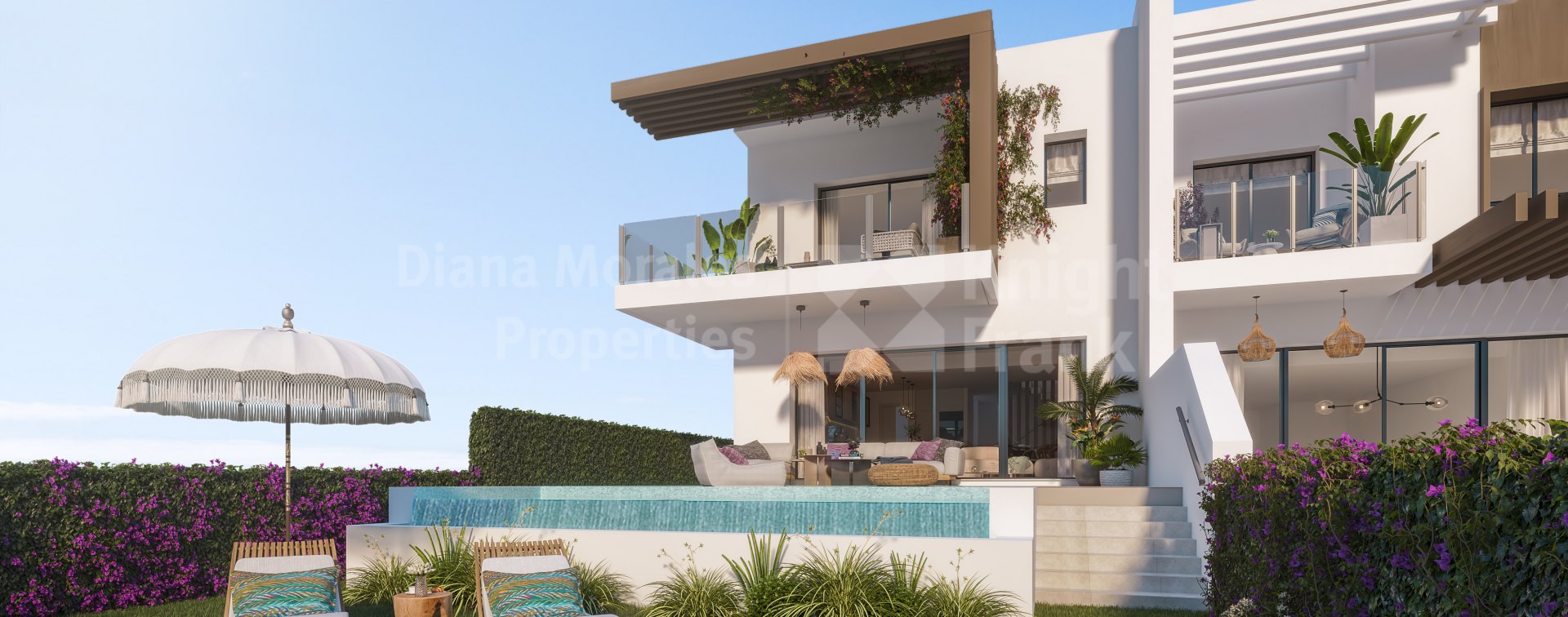 El Chaparral, Three-bedroom townhouse next to the golf course with sea views