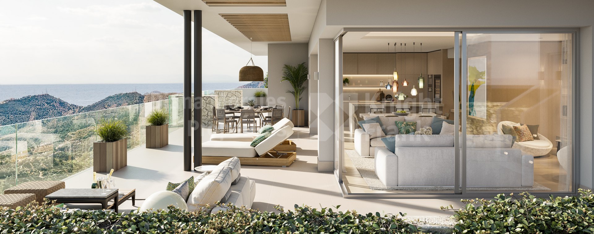 Ojen, Apartamento en 1ª planta de 3 dormitorios con vistas al mar