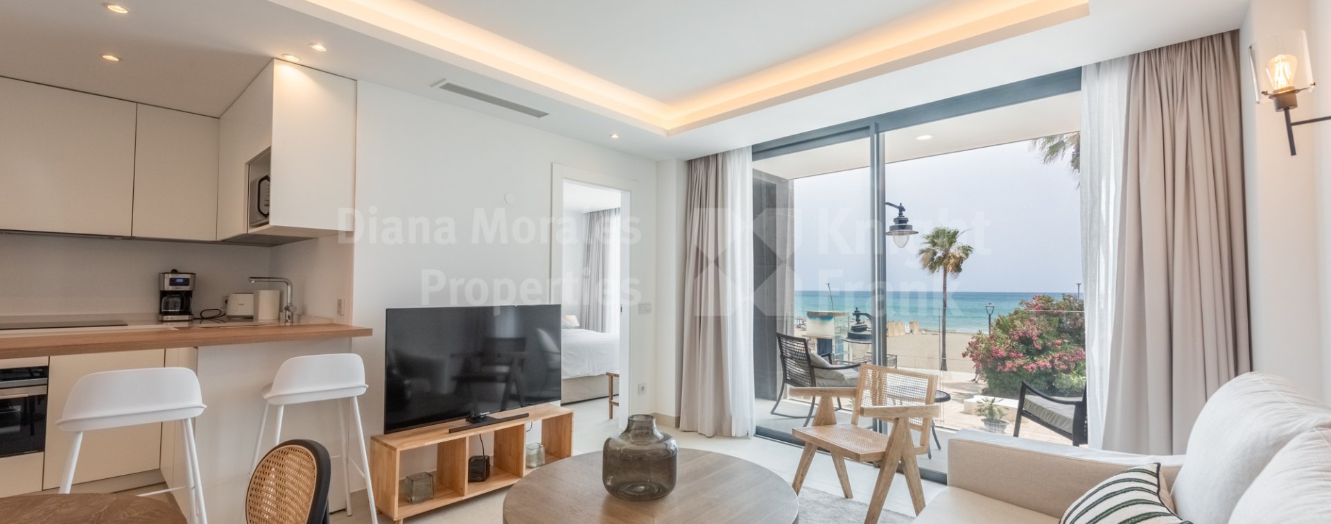 Estepona, Appartement en bord de mer avec vue sur la mer