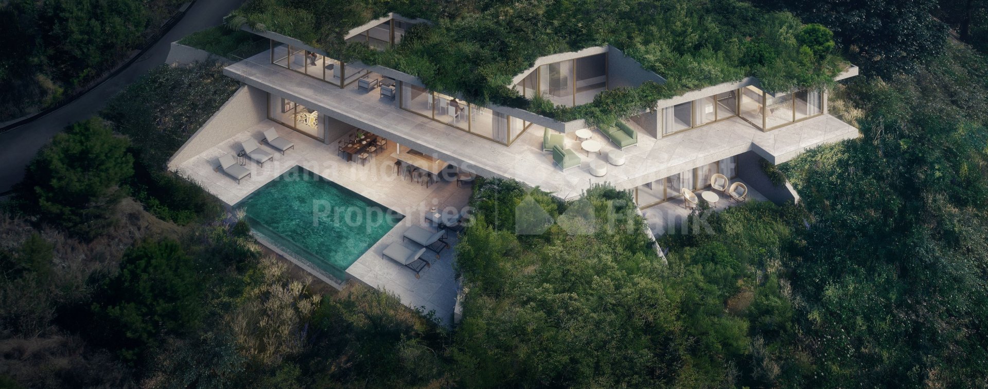 Monte Mayor, Villa de luxe à Benahavis avec vue panoramique et design durable