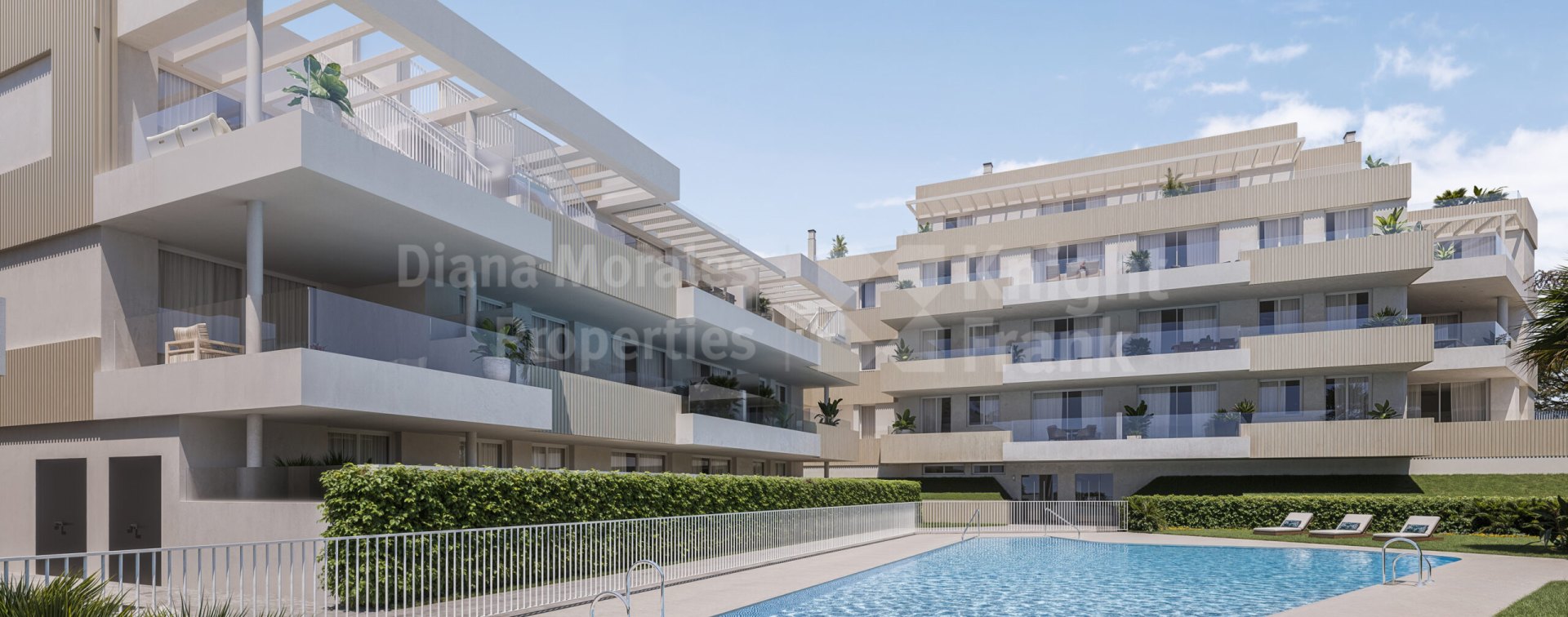 Estepona Stadt, Exklusive Neubauanlage mit vierzig Apartments in Estepona