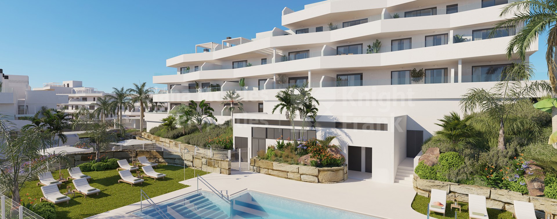 Complejo elegante de 40 apartamentos con vistas al mar en Estepona Oeste