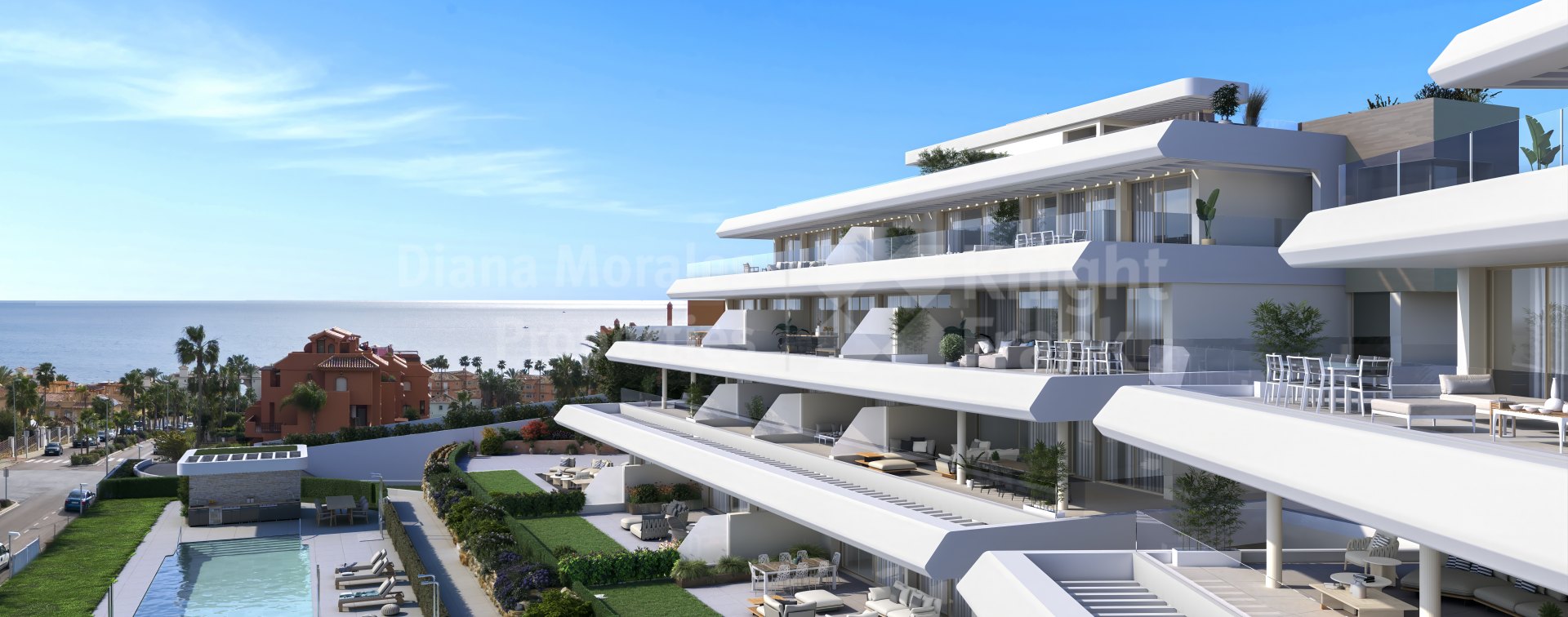 Complexe de 24 unités à 550 mètres de la plage, à l'ouest d'Estepona