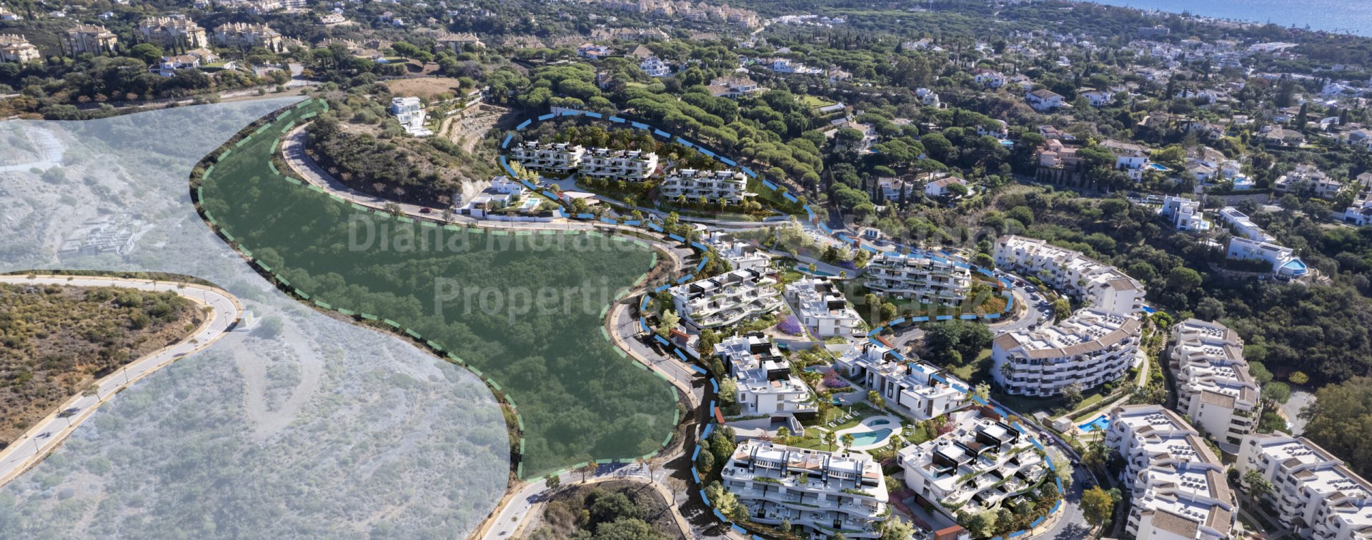 Elviria Hills, Moderne achtundachtzig Duplex-Wohnungen in Elviria, östlich von Marbella