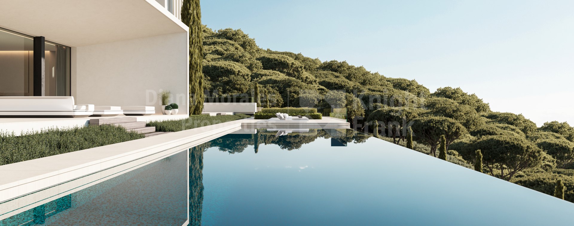 Benahavis, Cuatro villas contemporáneas en amplias parcelas con vistas al mar