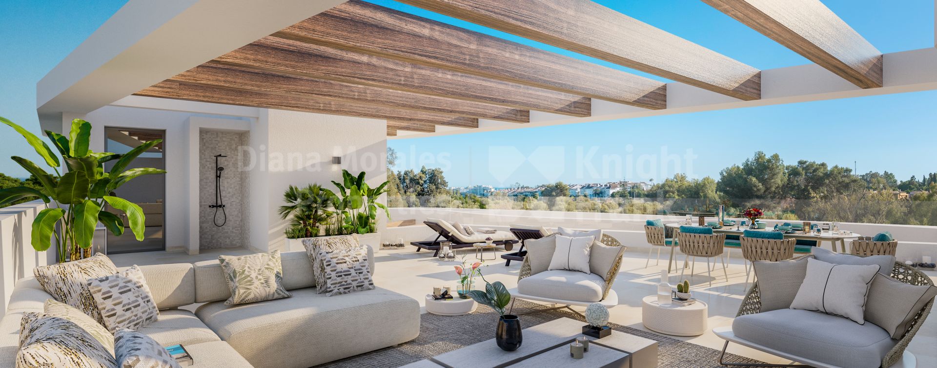 Guadalmina Alta, Drei-Zimmer-Penthouse mit Blick auf den Guadalmina Golfplatz