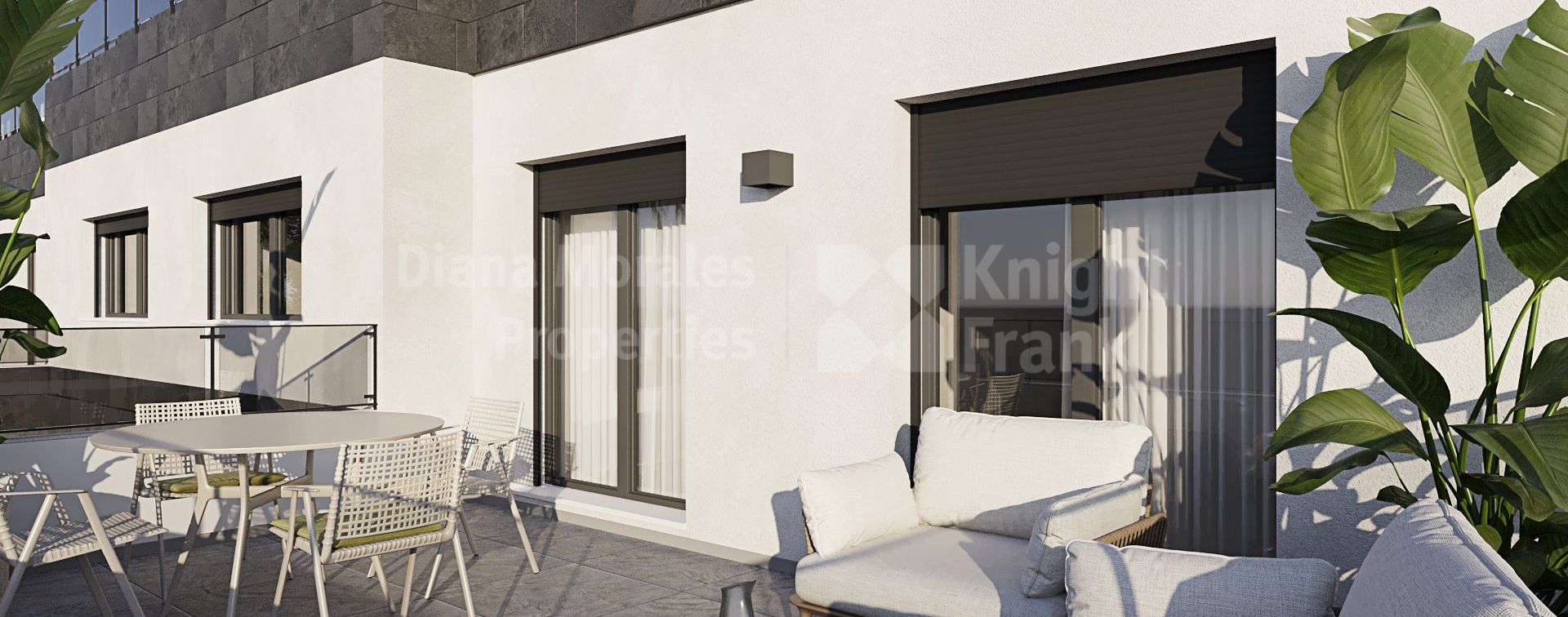 Casares Playa, Amplio apartamento en planta baja con grandes terrazas y jardín privado