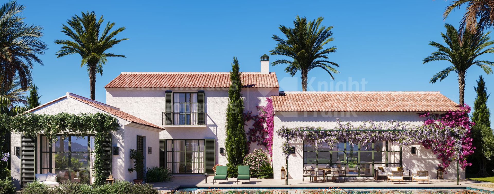 Finca Cortesin, Стильный дом с тремя спальнями и непревзойденными видами в Финка Кортесин