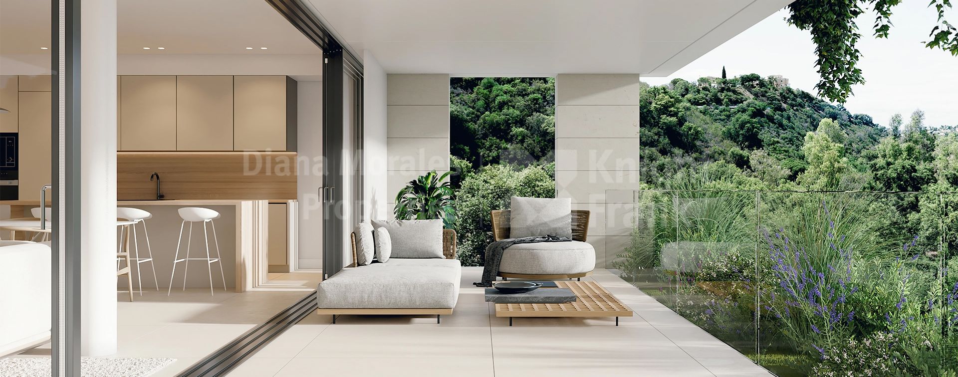 Apartamento en planta baja de dos dormitorios en complejo de 21 viviendas en Elviria