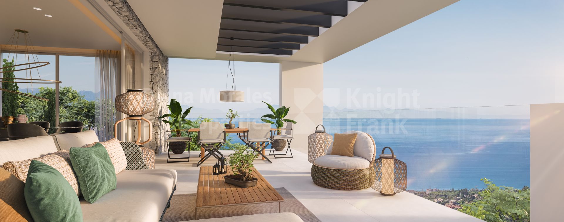 Appartement de trois chambres avec vue imprenable sur la mer à Ojén