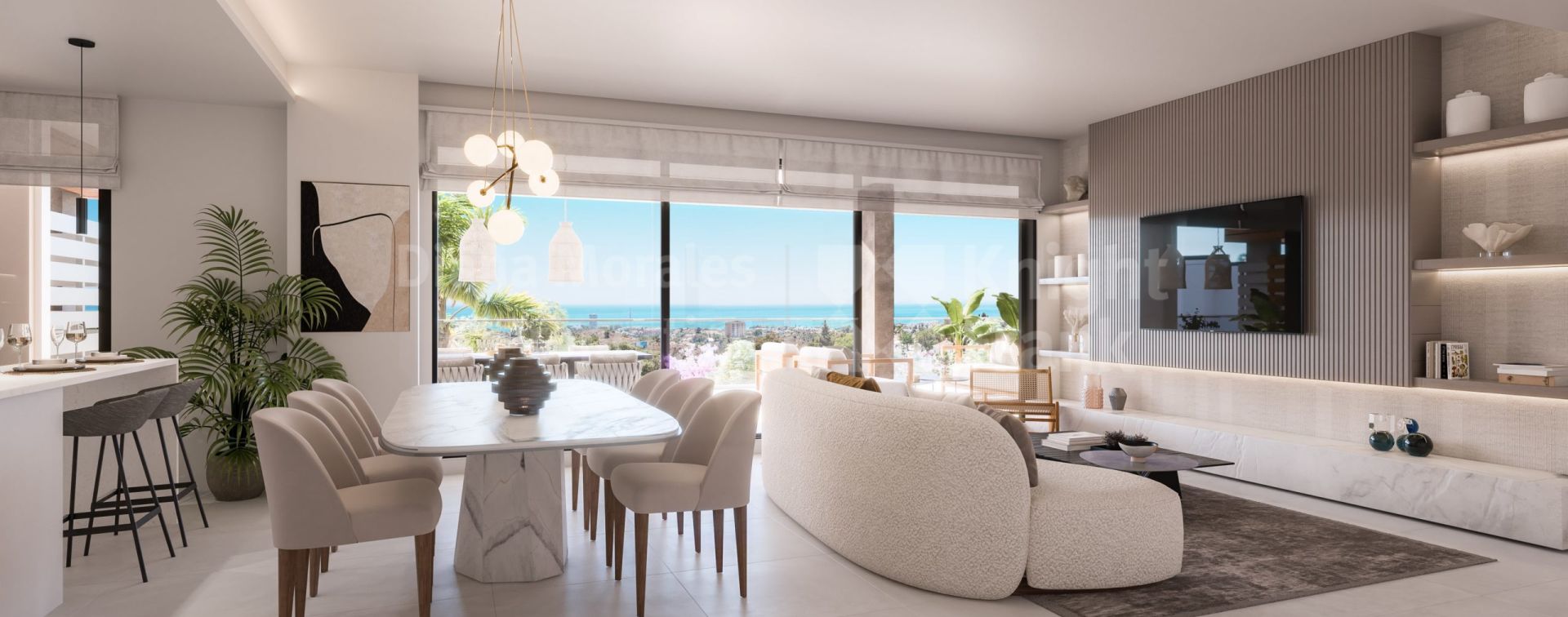 Los Altos de los Monteros, Zweizimmer-Erdgeschosswohnung mit Poolblick in Ost-Marbella