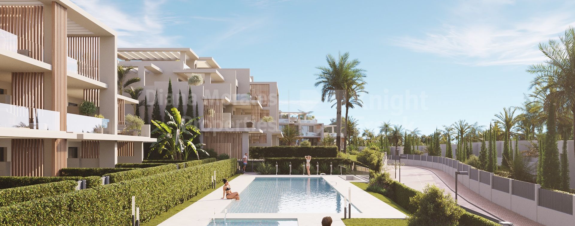 Estepona Est, Penthouse de 3 chambres avec solarium sur la Nouvelle Mille d’Or, Estepona