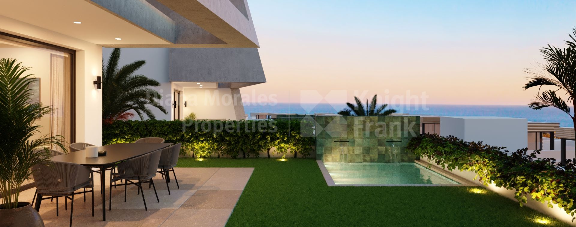 Elviria, Maison de ville de trois chambres avec piscine privée à l'est de Marbella