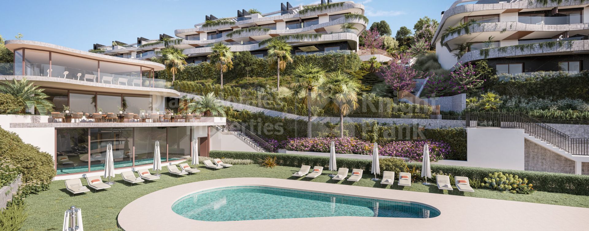 Elviria, Трехкомнатная двухуровневая квартира на первом этаже в комплексе из 88 квартир
