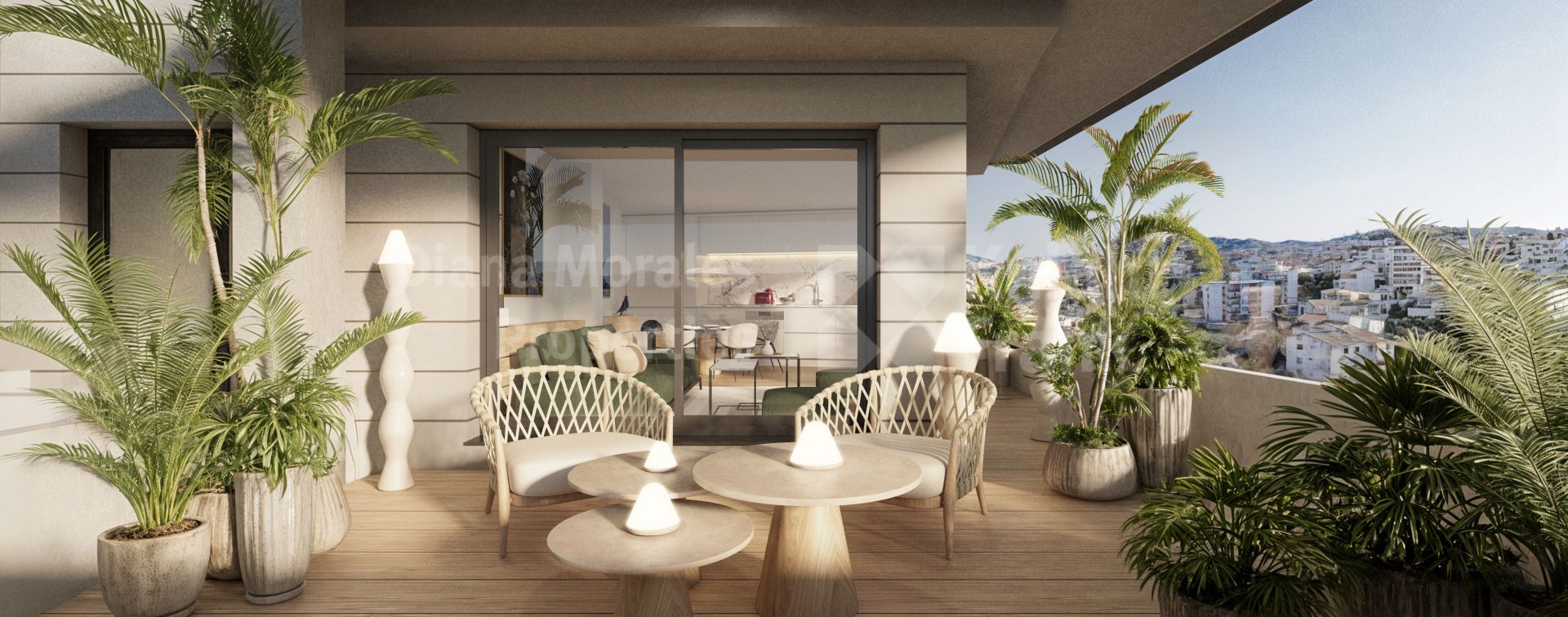 Estepona Town, Three-bedroom sixth floor duplex penthouse close to Estepona Marina