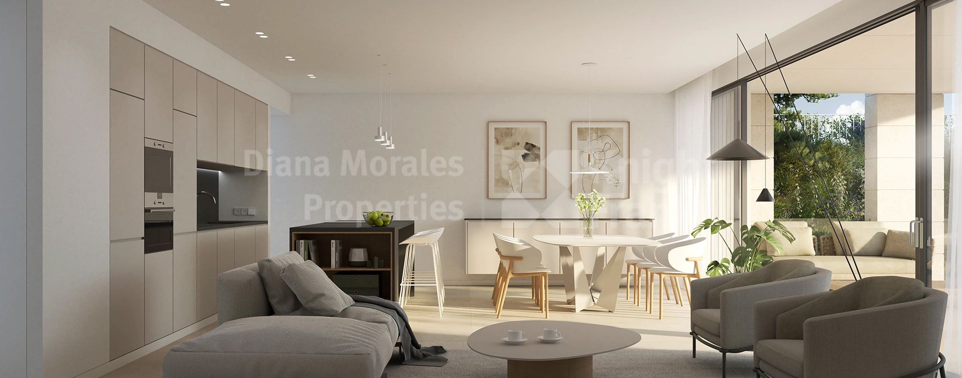Two-bedroom ground floor apartment in 21-unit complex in Elviria