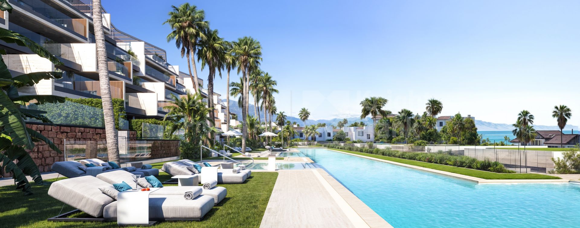 Chullera, Appartement de deux chambres au premier étage dans un complexe en bord de mer à Manilva
