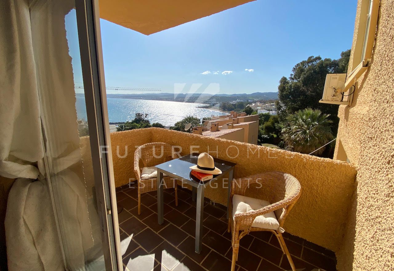 Sunny apartment near Estepona marina with sea views