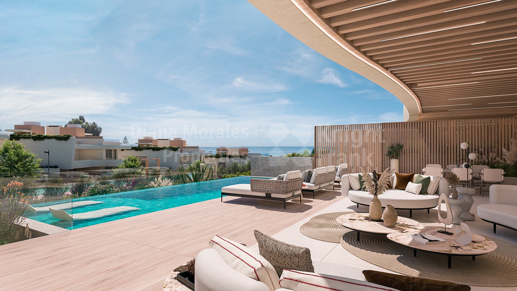 Las Chapas, Three bedroom duplex penthouse at stone-thrown from the beach