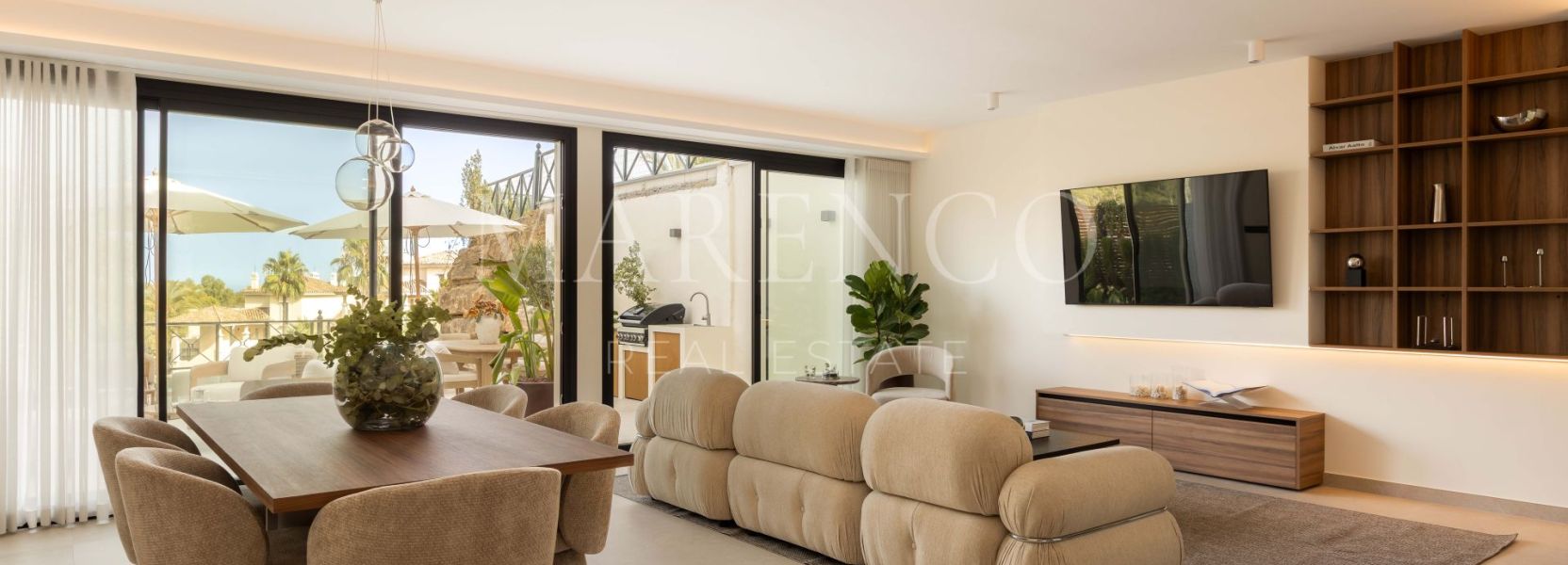 Appartement begane grond in Palacetes Los Belvederes, Nueva Andalucia, Marbella