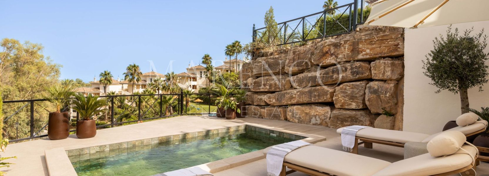 Appartement begane grond in Palacetes Los Belvederes, Nueva Andalucia, Marbella